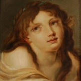 Portrait of the young woman from the painting 'The morning prayer'